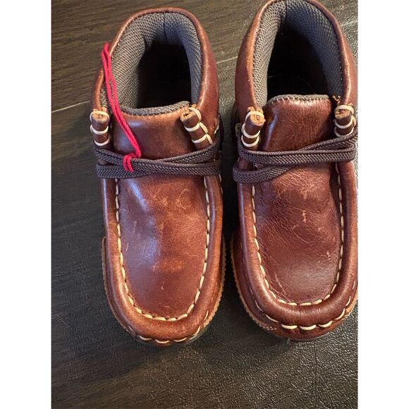 Ariat Toddler Boys Lil'‎ Stomper Brown Dress Shoes Lace Up NWT size 4 toddler - Picture 6 of 8